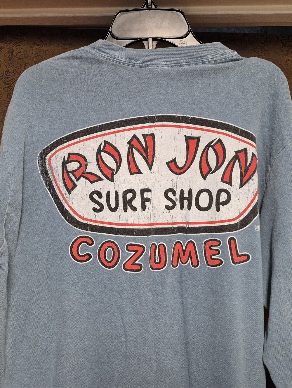 Ron Jon Blue Crewneck Sweater with Red & White Logo T Shirt